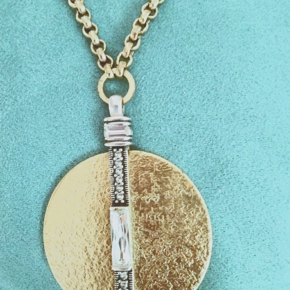 Silpada K&R Collection Crystal Token Necklace